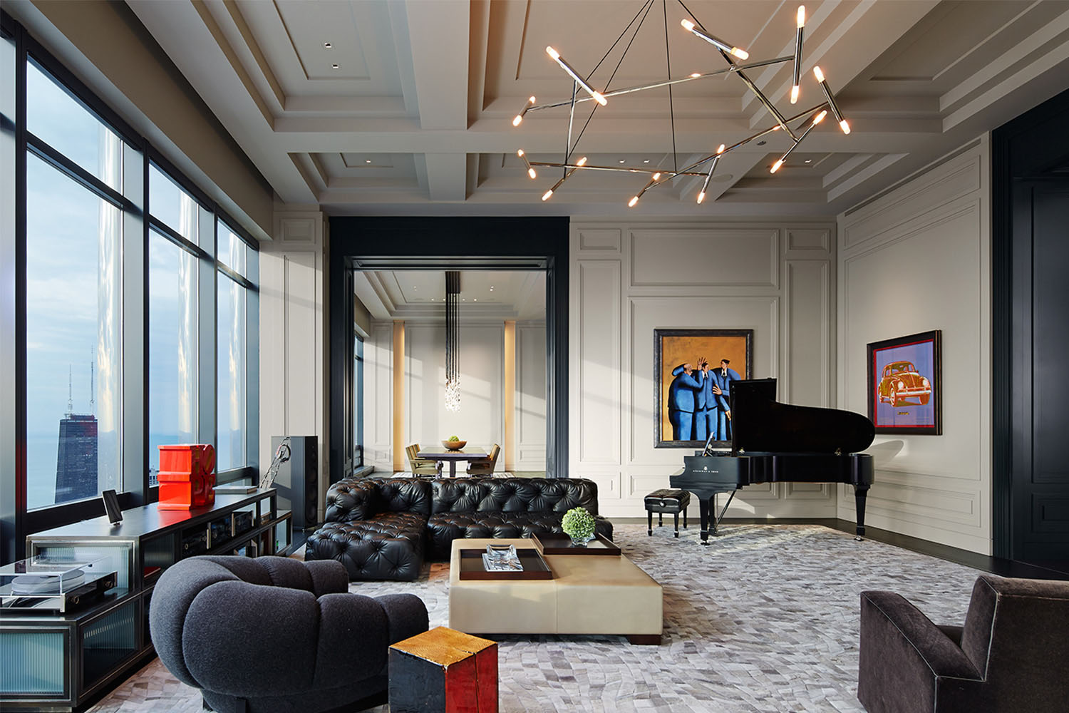 High End Home Builders Chicago - Trump Tower Residences living room